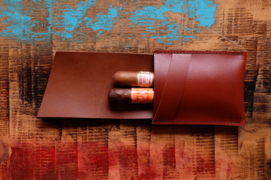 3-Finger Leather Cigar Case